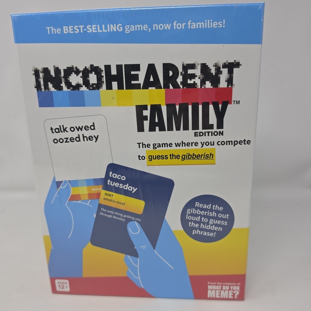 INCOHEARENT Family Edition Card Game  (New Sealed)